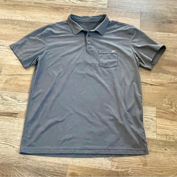 Vuori gray knit polo shirt XL - Picture 2 of 7